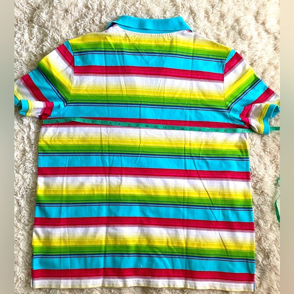 Tommy Hilfiger V-neck Striped Print Polo Shirt. 2X. NWOT. - Picture 6 of 12
